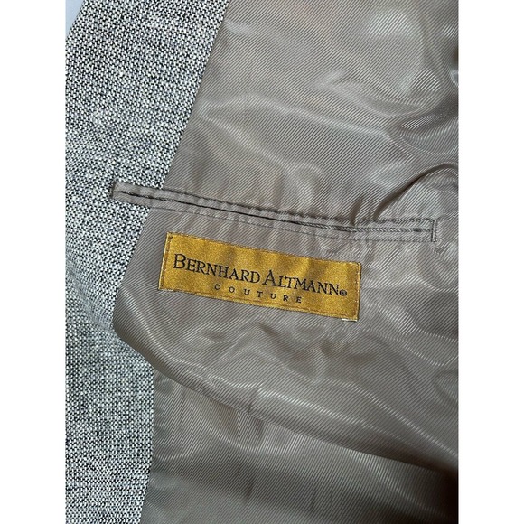 Bernard Altmann Couture Men’s 100% Silk Sport Coat Blazer Jacket 44R - Picture 4 of 11